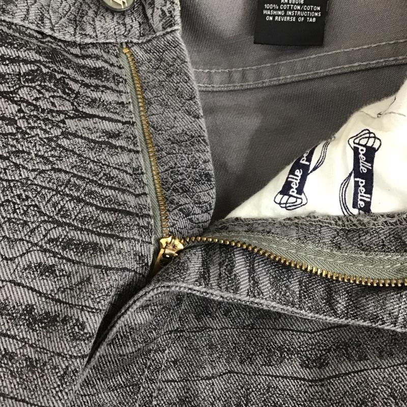 ペレペレ PELLEPELLE パンツ デニム、ジーンズ デニムパンツ ワーカージーンズ カジュアルパンツ ストレートパンツ 36 総柄 灰 / グレー /  メンズ USED 古着 中古 10112072