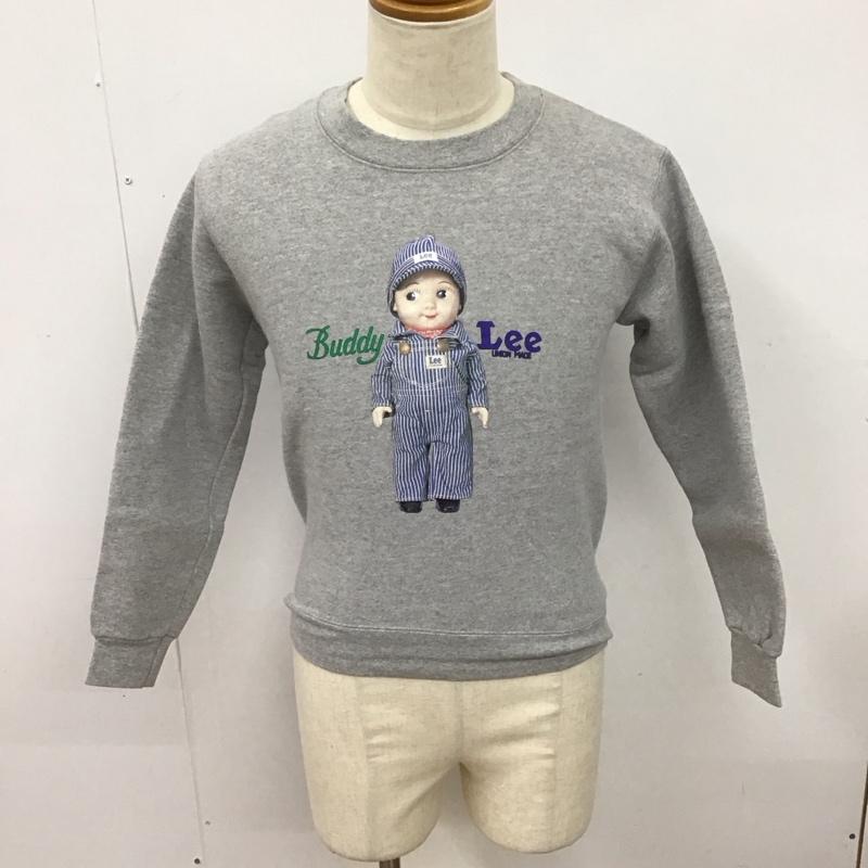 リー Lee トレーナー 長袖 長袖トレーナー スウェット クルーネック リブスウェットカットソー 90s XS プリント 灰 / グレー /  メンズ USED 古着 中古 10123761