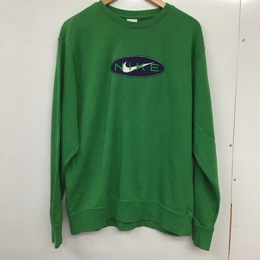 ナイキ NIKE トレーナー 長袖 fz4729-399 NSWFTNCPSLSクルー 長袖トレーナー スウェット XXL ロゴ、文字 緑 / グリーン /  メンズ USED 古着 中古 10137341