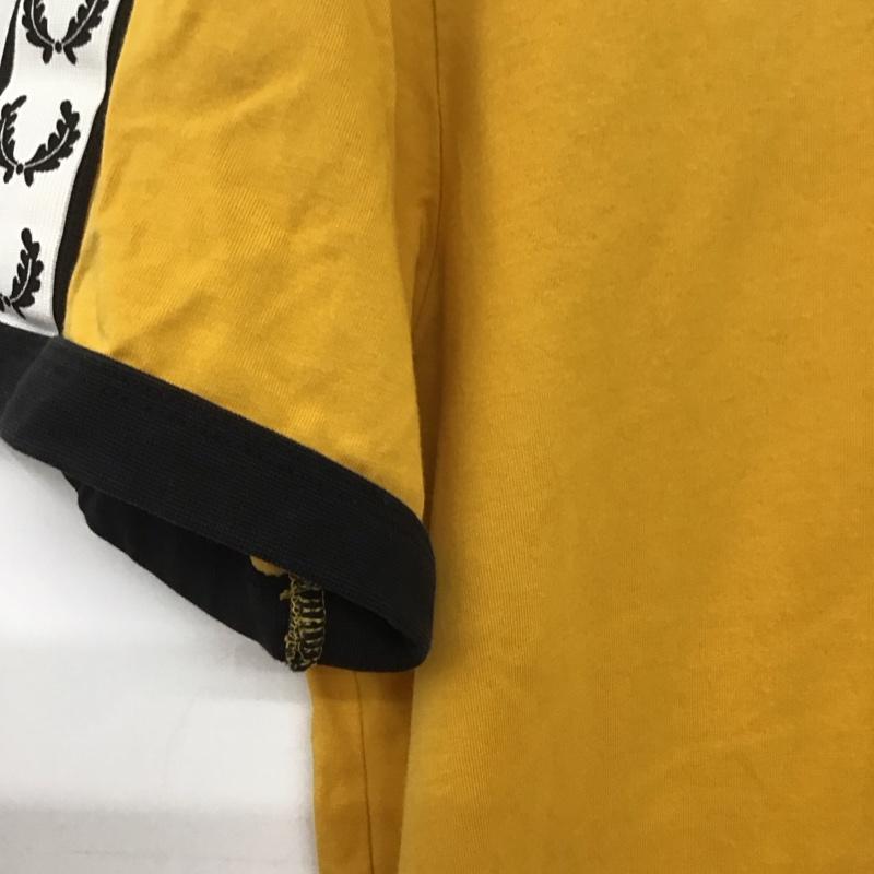 フレッドペリー FRED PERRY Tシャツ 半袖 M ロゴ、文字 マスタード / マスタード /  メンズ USED 古着 中古 10134512