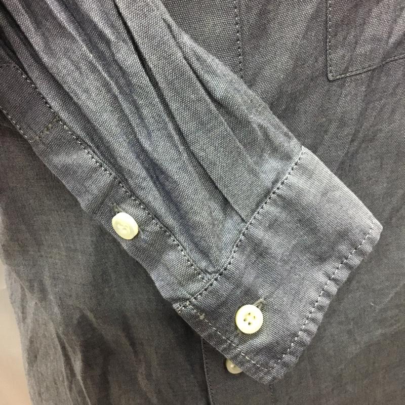 ロンハーマン Ron Herman シャツ、ブラウス 長袖 長袖シャツ カラーシャツ ポケットシャツ 長袖カットソー 無地シャツ M 無地 青 / ブルー /  メンズ USED 古着 中古 10117555