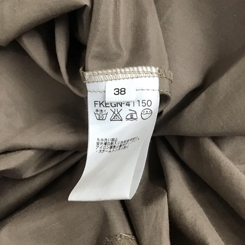 ミッシェル・クラン MICHEL KLEIN ワンピース ひざ丈スカート 38 無地 ベージュ / ベージュ /  レディース USED 古着 中古 10129825