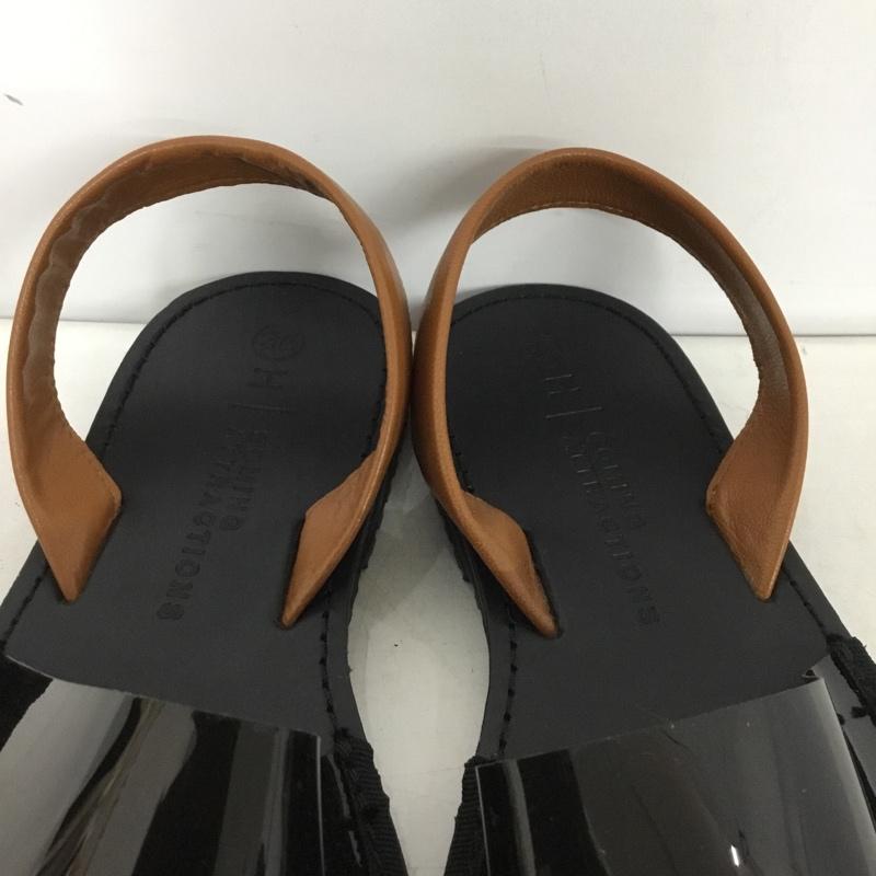 カミングアトラクションズ COMING ATTRACTIONS サンダル サンダル フラットサンダル 36 無地 黒 / ブラック /  レディース USED 古着 中古 10148829