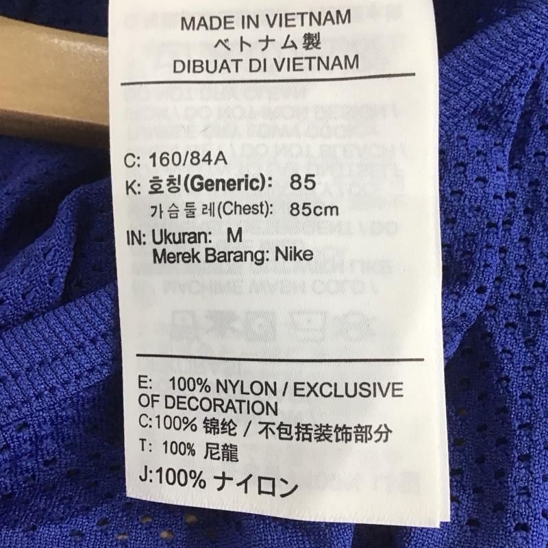 ナイキ NIKE Tシャツ 半袖 AT0579-438 DRI-FIT メッシュ タグ付き M ワンポイント 青 / ブルー /  レディース USED 古着 中古 10135606