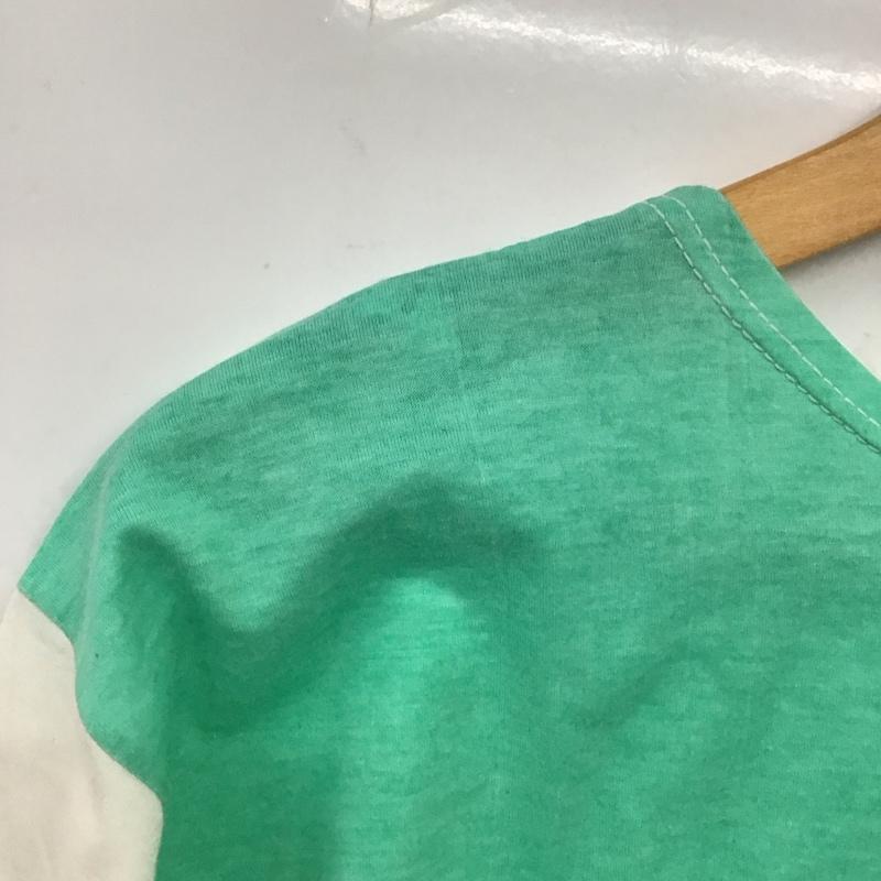 グッチ GUCCI Tシャツ 半袖 クルーネック S ロゴ、文字 白 / ホワイト / X 緑 / グリーン /  レディース USED 古着 中古 10139153