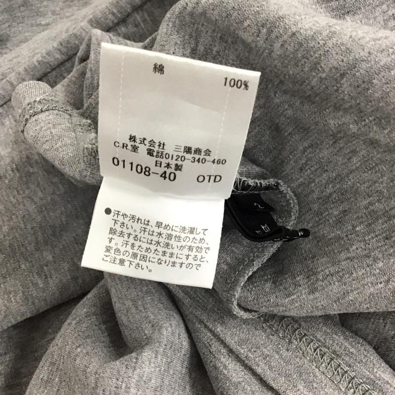 バーバリーブラックレーベル BURBERRY BLACK LABEL Tシャツ 長袖 ハーフジップ 2 無地 灰 / グレー /  メンズ USED 古着 中古 10130163