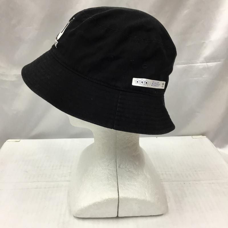 アディダス adidas 帽子 ハット IC8346 バケットハット ロゴ、文字 黒 / ブラック /  メンズ USED 古着 中古 10105756
