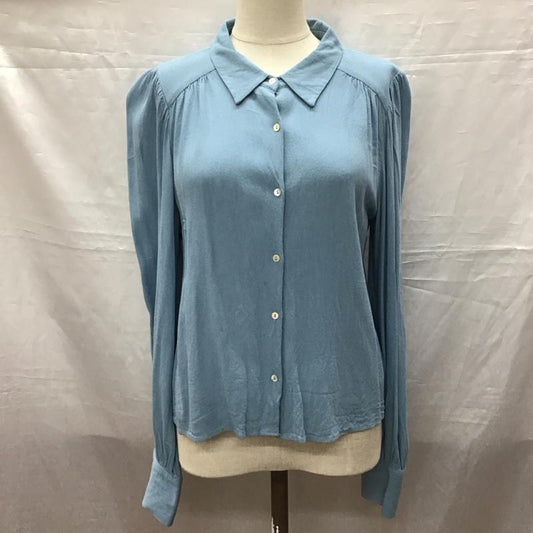 ザラ ZARA シャツ、ブラウス 長袖 長袖シャツ カラーシャツ カジュアルシャツ M 無地 水色 / ライトブルー /  レディース USED 古着 中古 10116737