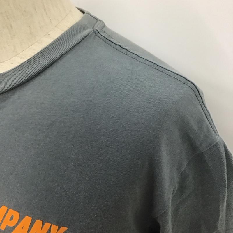 ポロジーンズカンパニー POLOJEANSCO. Tシャツ 半袖 半袖カットソー プリントTシャツ クルーネックカットソー M ロゴ、文字 灰 / グレー /  メンズ USED 古着 中古 10107134