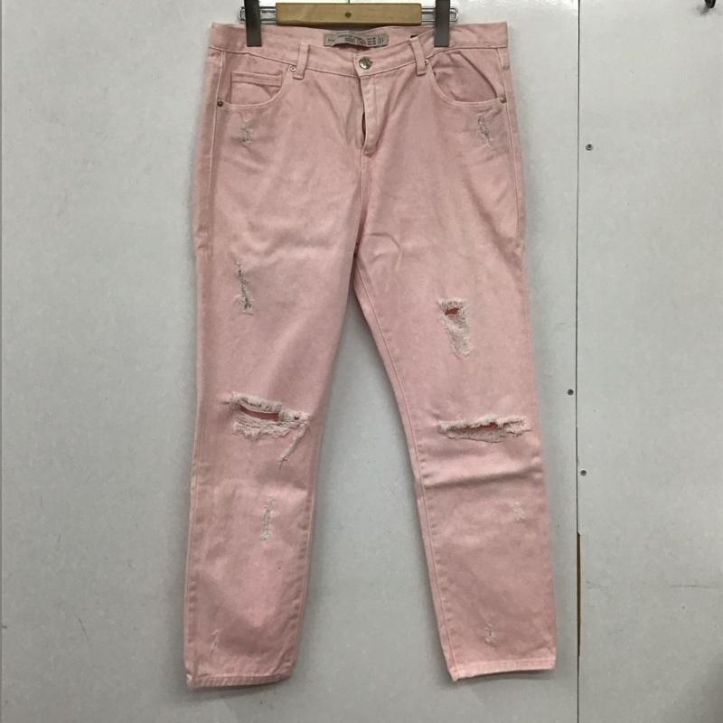 ザラ ZARA パンツ デニム、ジーンズ 38 無地 桃 / ピンク /  レディース USED 古着 中古 10131659