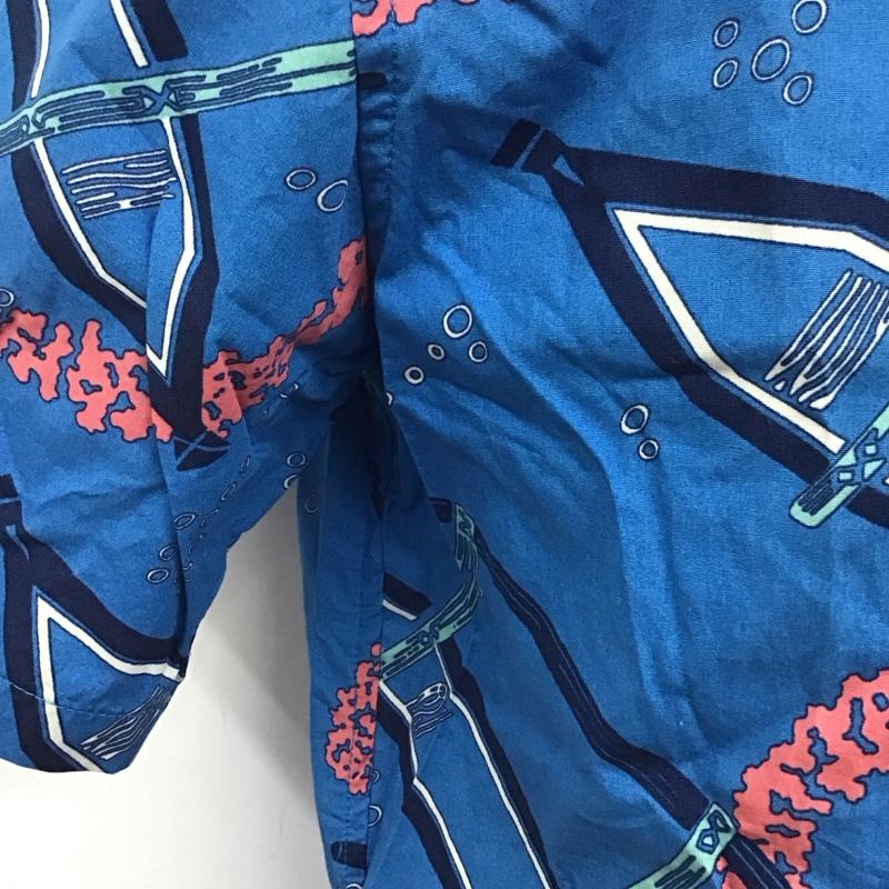 古着 USED シャツ、ブラウス 半袖 半袖シャツ プリントシャツ ポケットシャツ S プリント 青 / ブルー /  メンズ USED 古着 中古 10125766