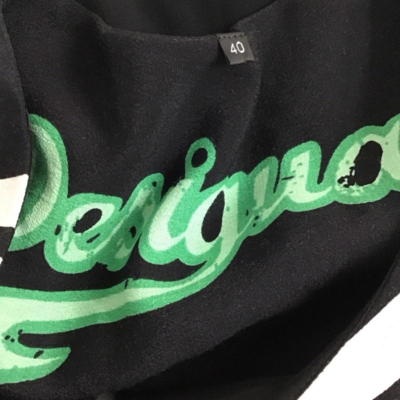 デシグアル Desigual ワンピース ひざ丈スカート 57V28C0 長袖 ボーダー 40 花柄 マルチカラー / マルチカラー /  レディース USED 古着 中古 10122475