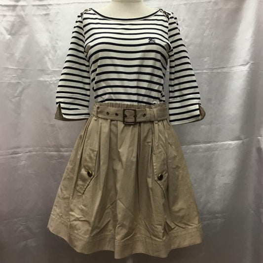 バーバリーブルーレーベル BURBERRY BLUE LABEL ワンピース ひざ丈スカート 38 ボーダー柄 マルチカラー / マルチカラー /  レディース USED 古着 中古 10107371