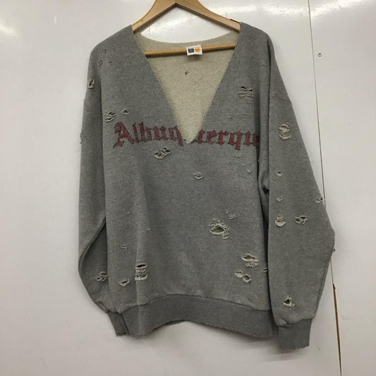 フリークスストア FREAK S STORE トレーナー 長袖 長袖トレーナー スウェット Vネック プルオーバー S ロゴ、文字 灰 / グレー /  レディース USED 古着 中古 10145398