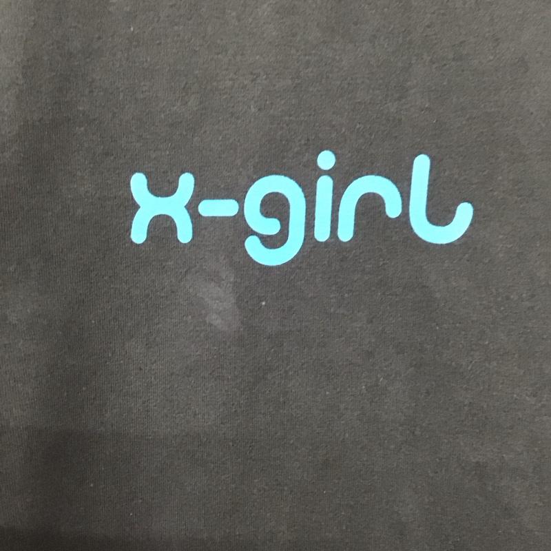 エックスガール X-girl Tシャツ 半袖 105232011040 ロゴTシャツ ゼブラ柄 スクエアロゴ 半袖Tee L プリント チャコールグレー / チャコールグレー /  レディース USED 古着 中古 10139337