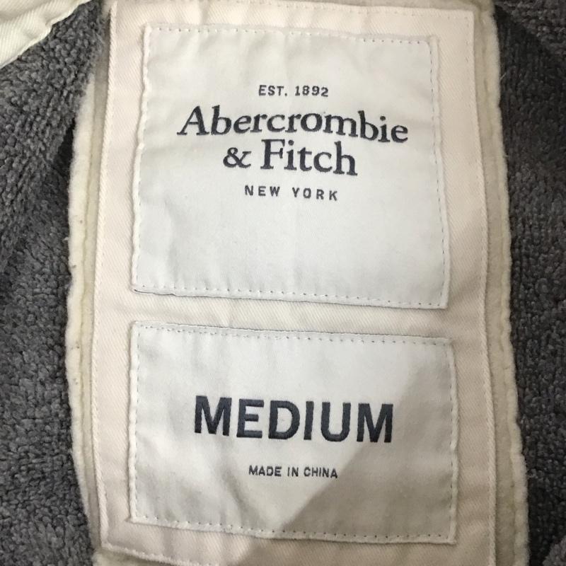 アバクロンビーアンドフィッチ ABERCROMBIE&FITCH パーカー 長袖 長袖パーカー プルオーバーパーカー ヘンリーネック M ロゴ、文字 灰 / グレー /  メンズ USED 古着 中古 10131987