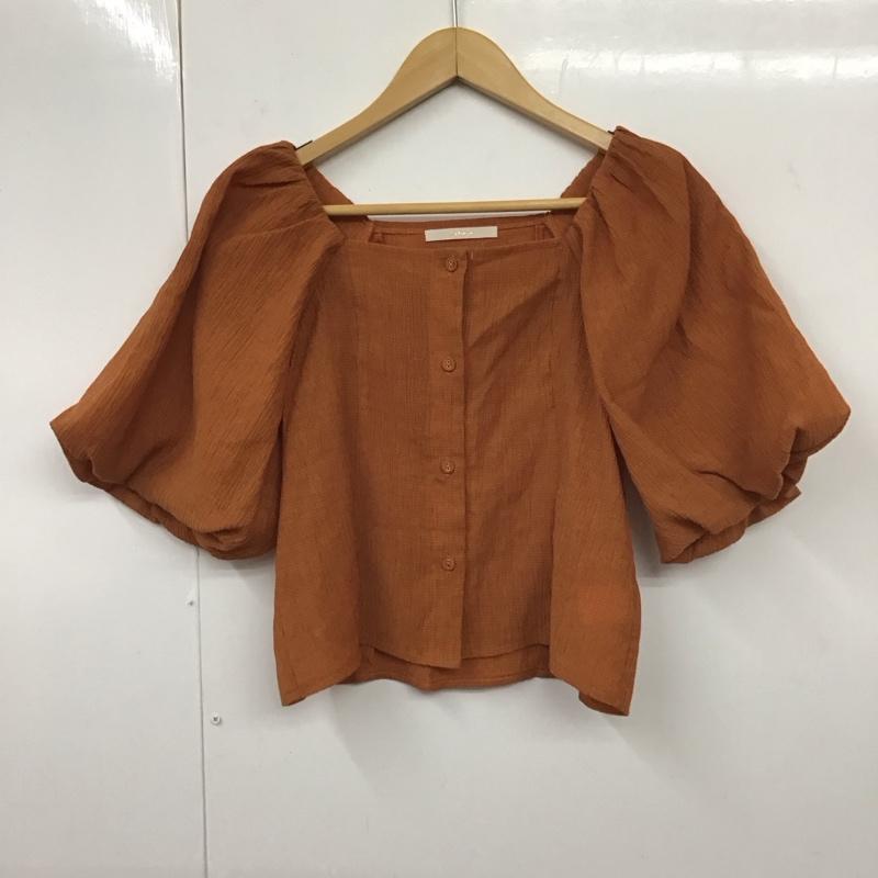 レイカズン Ray Cassin シャツ、ブラウス 半袖 FREE 無地 茶 / ブラウン /  レディース USED 古着 中古 10131033