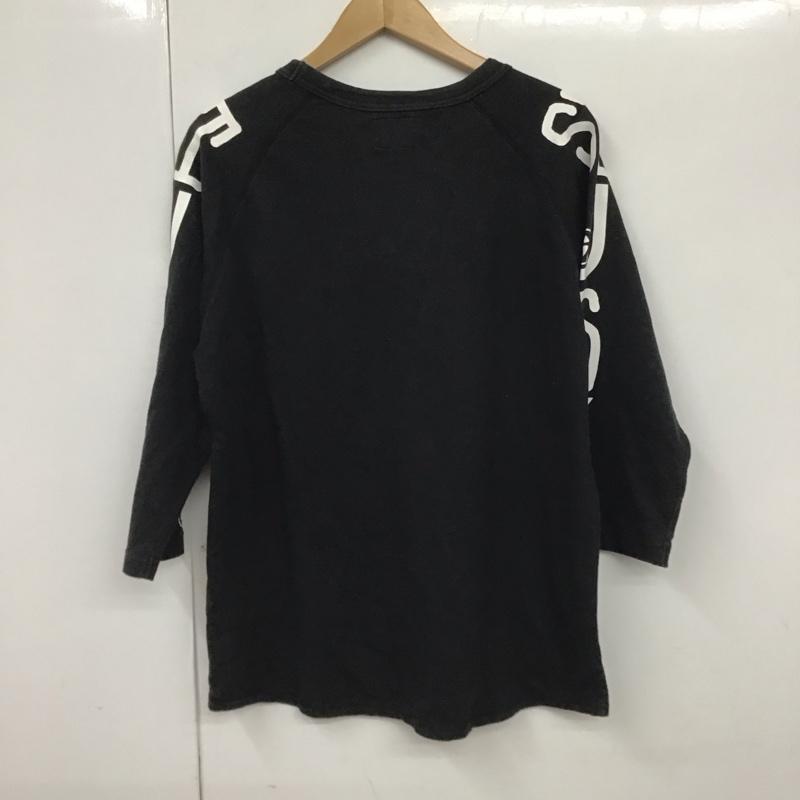 ステューシー STUSSY Tシャツ 半袖 半袖カットソー プリントTシャツ クルーネックカットソー S ロゴ、文字 黒 / ブラック /  メンズ USED 古着 中古 10130574