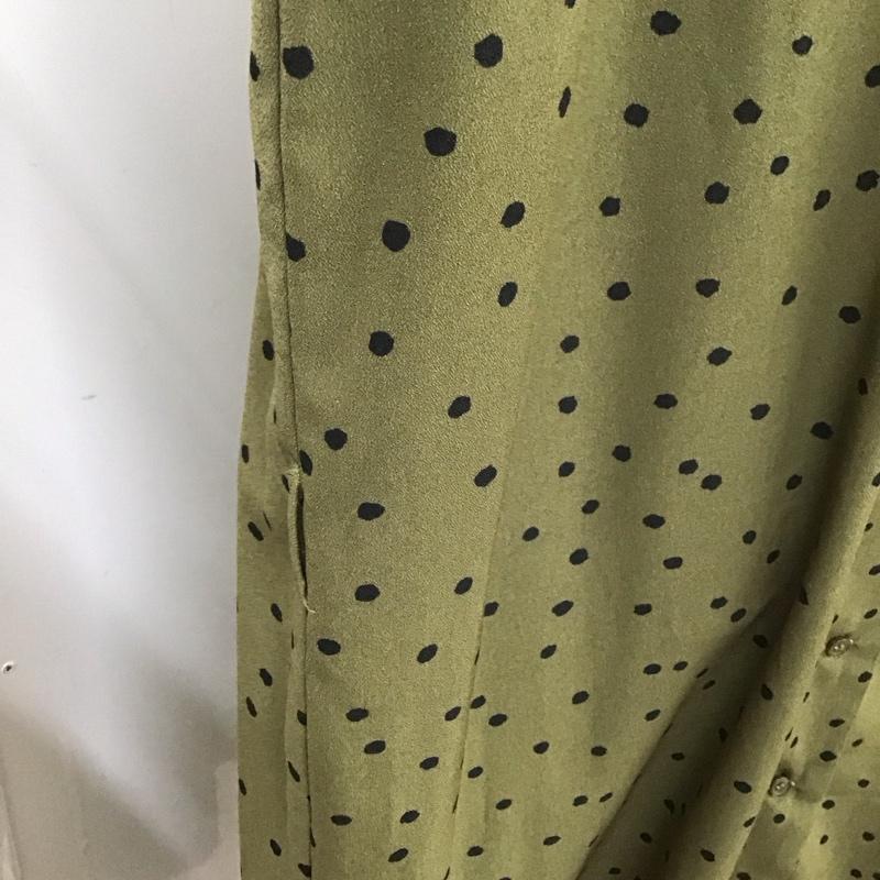 ジーナシス JEANASIS ワンピース ロングスカート JS071017MC シャツワンピース FREE ドット 緑 / グリーン /  レディース USED 古着 中古 10106435