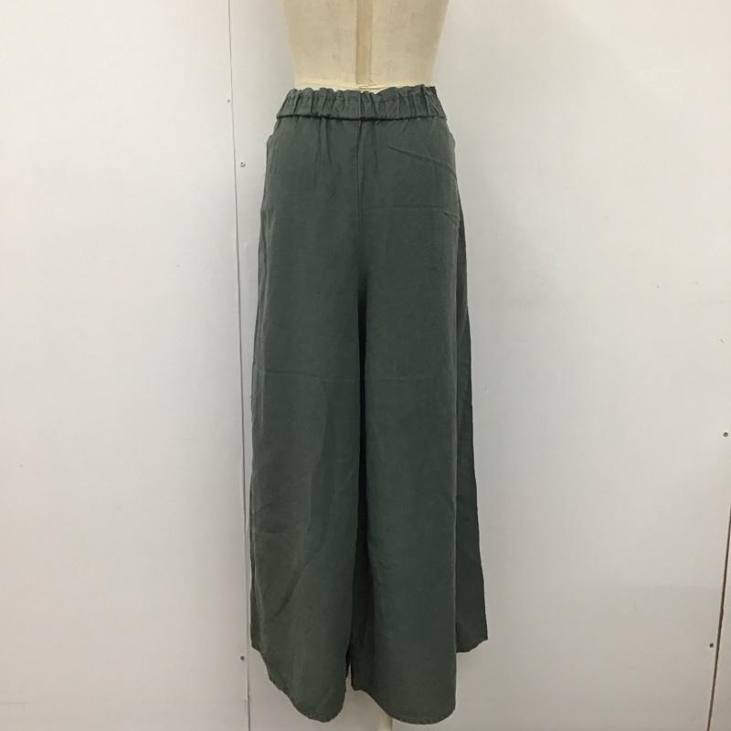 スタディオクリップ studio CLIP ボトムス ボトムス SC184014-1 ワイドパンツ スカーチョ L 無地 緑 / グリーン /  レディース USED 古着 中古 10109067