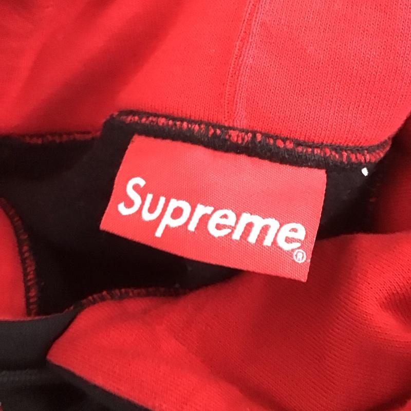 シュプリーム Supreme パーカー 長袖 19SS Contrastembroideredhoodedsweatshirt 長袖プルオーバーパーカー XL ロゴ、文字 白 / ホワイト / X 黒 / ブラック / X 赤 / レッド /  メンズ USED 古着 中古 10107521