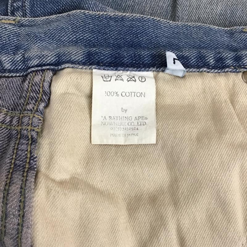 アベイシングエイプ A BATHING APE パンツ ショートパンツ デニムショートパンツ L 無地 水色 / ライトブルー /  メンズ USED 古着 中古 10113970