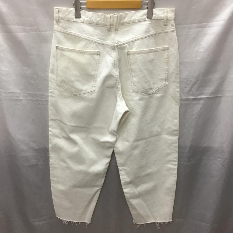 ザラ ZARA パンツ デニム、ジーンズ デニムパンツ ストレートパンツ ワイドパンツ カジュアルパンツ 切りっぱなし 44インチ 無地 白 / ホワイト /  メンズ USED 古着 中古 10120256
