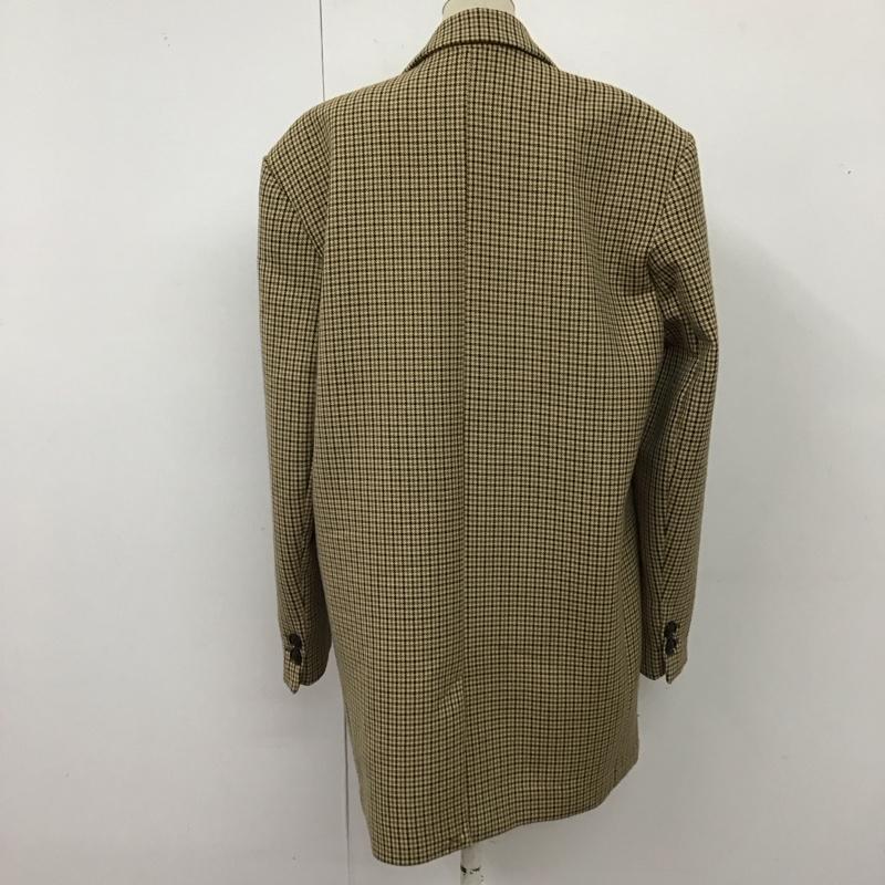 ザラ ZARA ジャケット、上着 ジャケット、ブレザー 4432 004 704 ロング丈 M チェック ベージュ / ベージュ / X 黒 / ブラック / X 茶 / ブラウン /  レディース USED 古着 中古 10120606