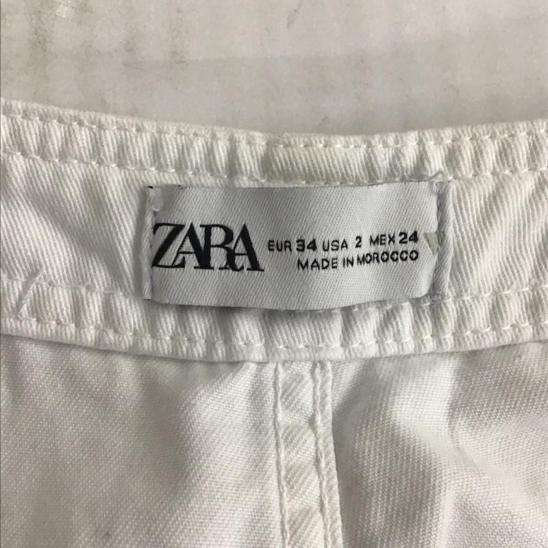 ザラ ZARA パンツ ワークパンツ、ペインターパンツ カーゴパンツ カジュアルパンツ ワイドパンツ ワークパンツ ミリタリーパンツ 34 無地 白 / ホワイト /  レディース USED 古着 中古 10110448
