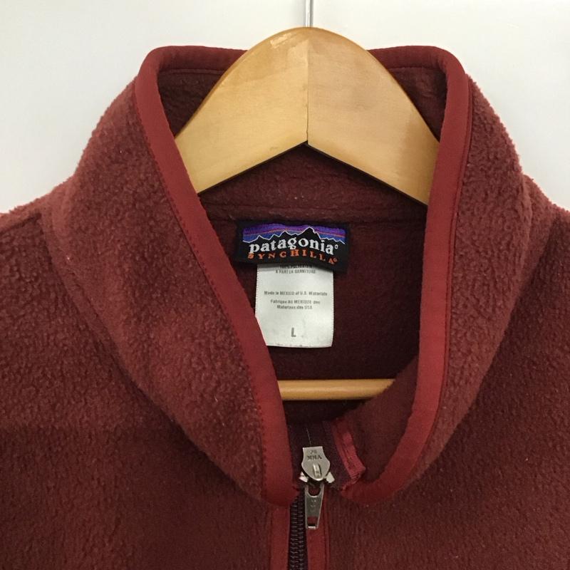 パタゴニア patagonia ジャケット、上着 ジャケット、ブレザー フリースジャケット アウター ジップアップネックプルオーバー 00s L ロゴ、文字 えんじ / ワインレッド /  メンズ USED 古着 中古 10142596
