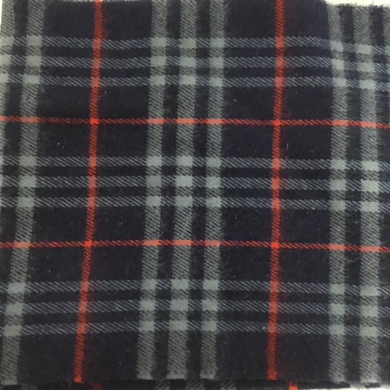 バーバリーズ BURBERRYS マフラー マフラー フリンジ チェック ロゴ、文字 紺 / ネイビー / X 灰 / グレー / X 赤 / レッド /  メンズ USED 古着 中古 10143982
