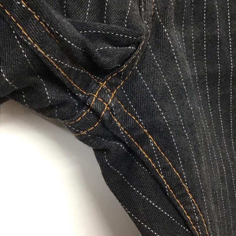 リーバイストラウスアンドコー Levi Strauss & co. パンツ デニム、ジーンズ デニムパンツ スリムパンツ カジュアルパンツ 34 ストライプ 黒 / ブラック /  メンズ USED 古着 中古 10141919