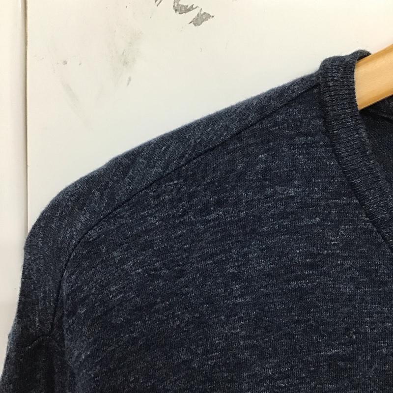 ポロラルフローレン POLO RALPH LAUREN カットソー 長袖 長袖カットソー 無地カットソー クルーネック S ロゴ、文字 紺 / ネイビー /  メンズ USED 古着 中古 10129085