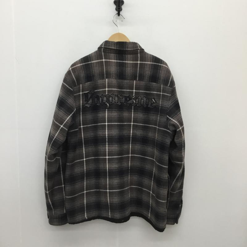 シュプリーム Supreme ジャケット、上着 ジャケット、ブレザー Supreme Shearling Lined Flannel Shirt L チェック 灰 / グレー / X 黒 / ブラック / X 白 / ホワイト /  メンズ USED 古着 中古 10129892