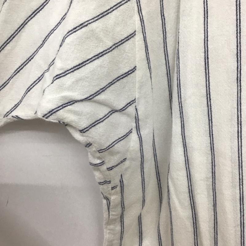 スタディオクリップ studio CLIP シャツ、ブラウス 長袖 L ストライプ 白 / ホワイト /  レディース USED 古着 中古 10147843