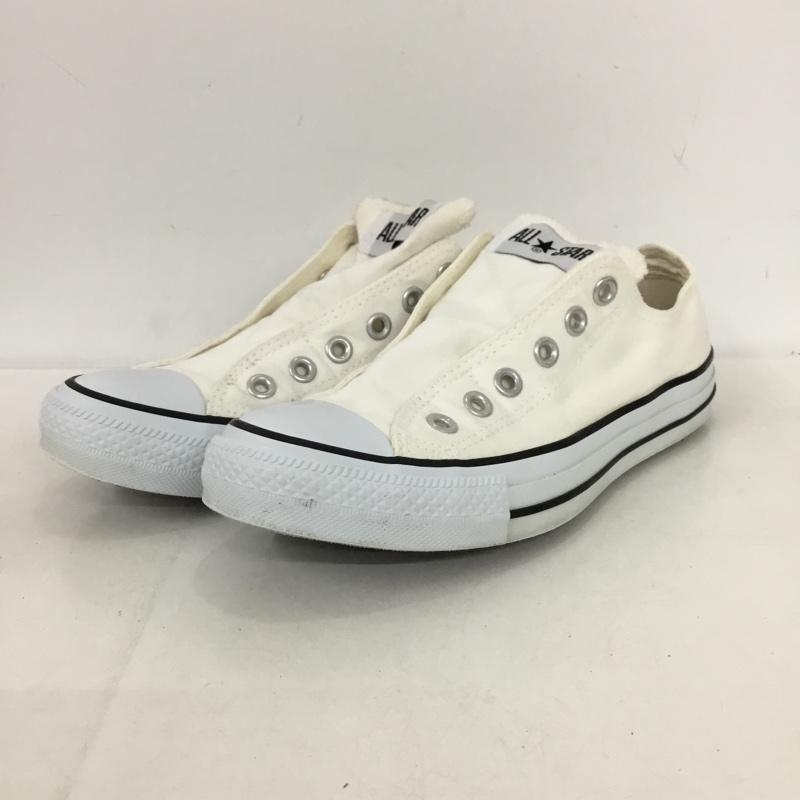 コンバース CONVERSE スニーカー スニーカー 1C239 ALL STAR SLIP III OX スリッポン 24cm 24.0cm ロゴ、文字 白 / ホワイト /  レディース USED 古着 中古 10150246