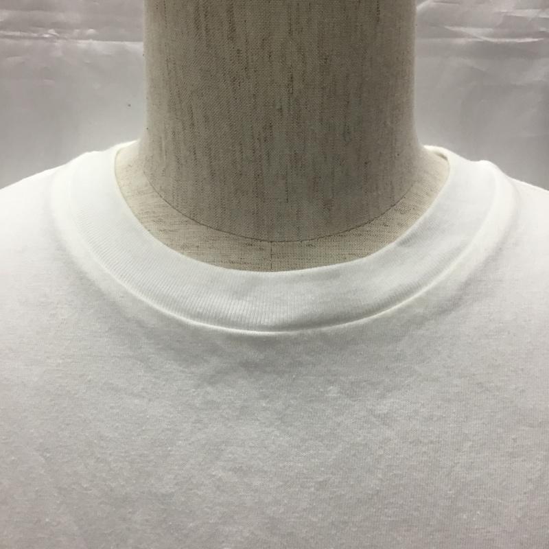 スーパーサンクス SUPERTHANKS Tシャツ 半袖 半袖カットソー プリントTシャツ クルーネックカットソー L 無地 白 / ホワイト /  メンズ USED 古着 中古 10114104