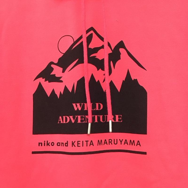 ニコアンド niko and... パーカー 長袖 KEITA MARUYAMA FREE プリント 桃 / ピンク /  レディース USED 古着 中古 10144151