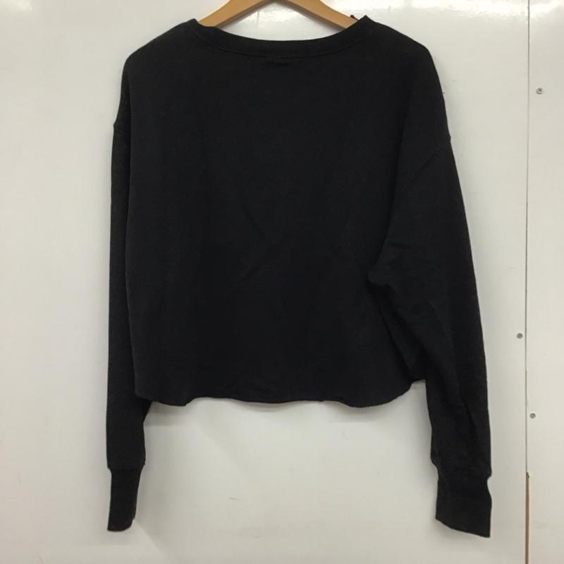 ナイキ NIKE トレーナー 長袖 FB8265-010 W DIM FT CROP CREW スウェット XL ワンポイント 黒 / ブラック /  レディース USED 古着 中古 10139121