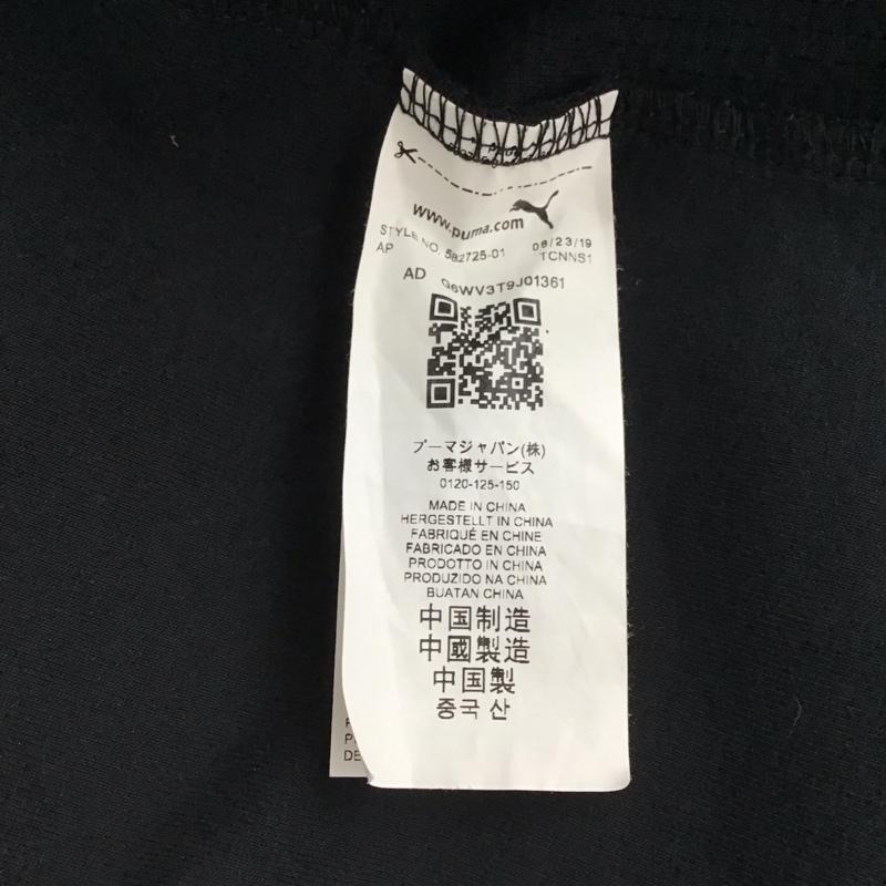 プーマ PUMA パーカー 長袖 ジップアップパーカー アウター ジャージ XXL ロゴ、文字 黒 / ブラック /  メンズ USED 古着 中古 10145020
