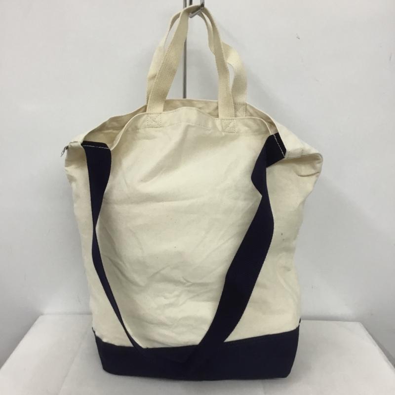 アベイシングエイプ A BATHING APE トートバッグ トートバッグ 2WAY ショルダー ロゴ、文字 紺 / ネイビー / X アイボリー / アイボリー /  メンズ USED 古着 中古 10140204