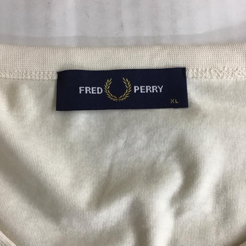 フレッドペリー FRED PERRY Tシャツ 半袖 M3519 Ringer クルーネック XL ワンポイント ベージュ / ベージュ /  メンズ USED 古着 中古 10119684