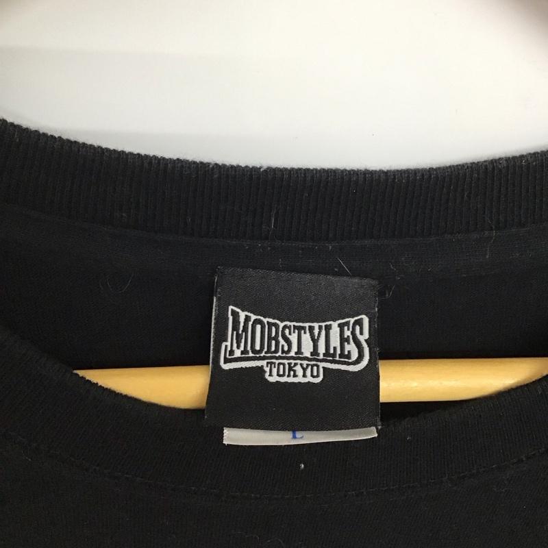 モブスタイル MOBSTYLES Tシャツ 半袖 半袖カットソー プリントTシャツ クルーネックカットソー L プリント 黒 / ブラック /  メンズ USED 古着 中古 10134557