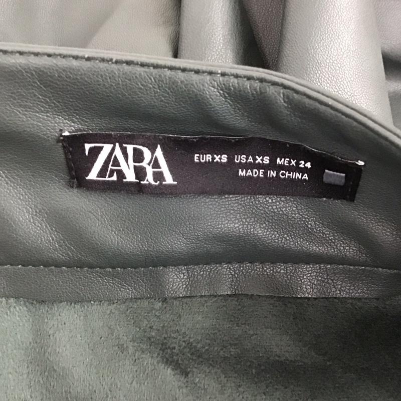 ザラ ZARA スカート ロングスカート 8073 273 501 フェイクレザー XS 無地 黒 / ブラック /  レディース USED 古着 中古 10122039