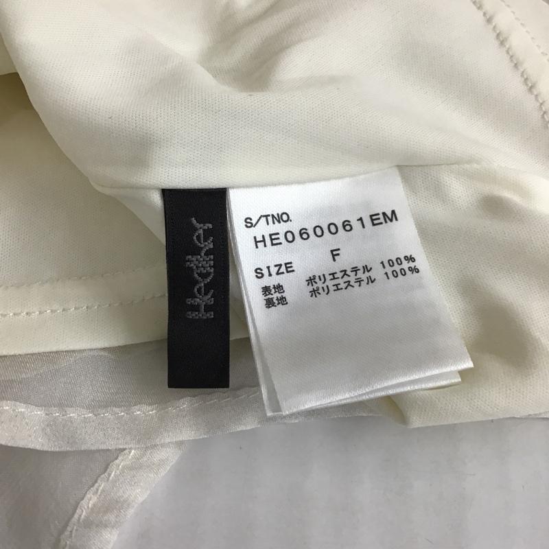 ヘザー Heather シャツ、ブラウス 長袖 長袖シャツ ノーカラーカットソー シフォンシャツカットソー FREE 無地 白 / ホワイト /  レディース USED 古着 中古 10105864