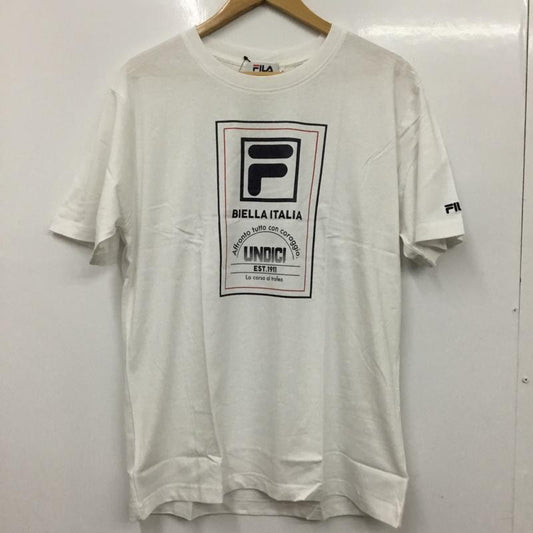 フィラ FILA Tシャツ 半袖 FH7494 クルーネック タグ付き L ロゴ、文字 白 / ホワイト /  メンズ USED 古着 中古 10133046