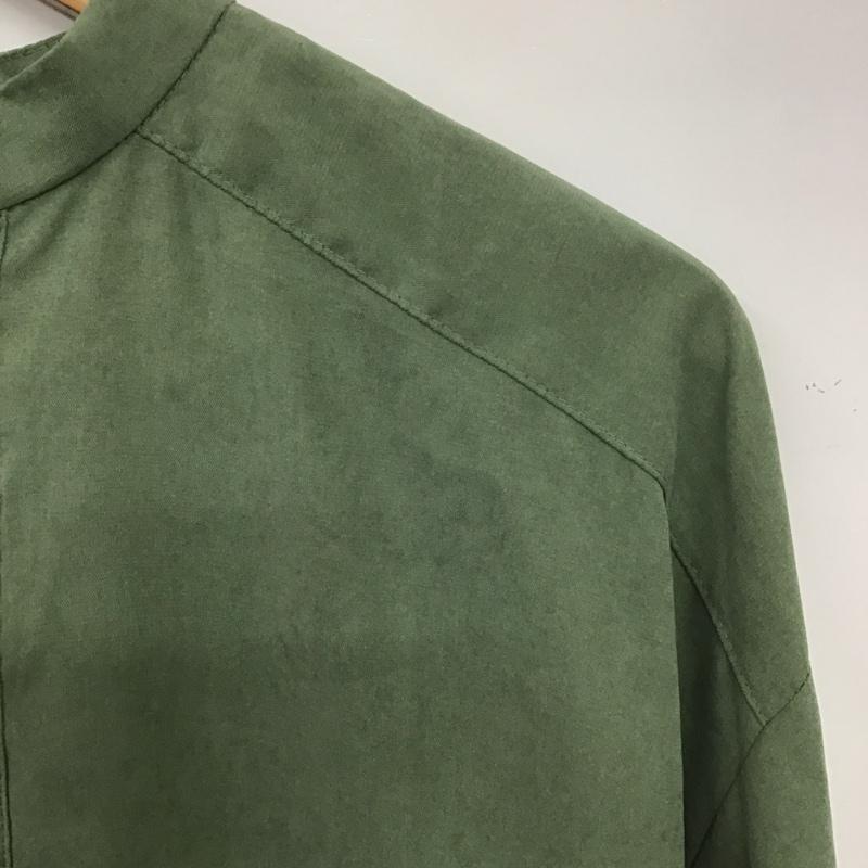 セレクトモカ select MOCA ワンピース ロングスカート 長袖シャツワンピース ノーカラーシャツワンピース M 無地 カーキ / カーキ /  レディース USED 古着 中古 10138360