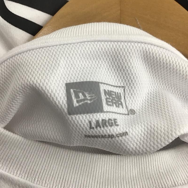 ニューエラ NEW ERA Tシャツ 半袖 半袖カットソー プリントTシャツ クルーネックカットソー L ロゴ、文字 白 / ホワイト /  メンズ USED 古着 中古 10146762