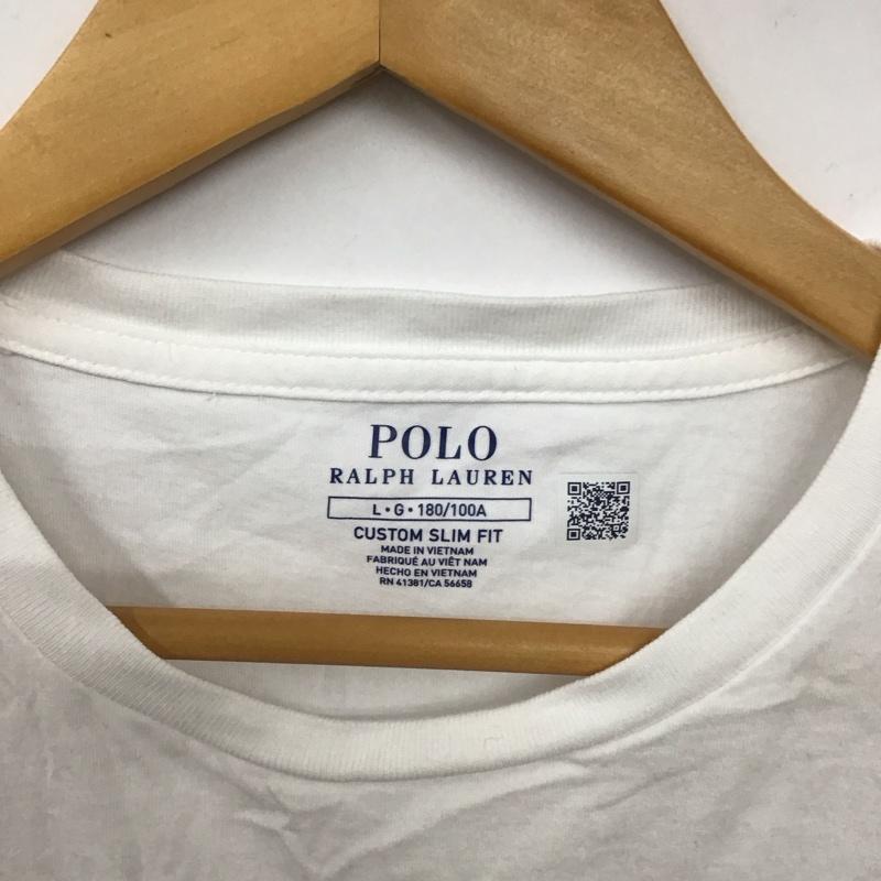 ポロラルフローレン POLO RALPH LAUREN Tシャツ 半袖 半袖カットソー プリントTシャツ クルーネックカットソー L ロゴ、文字 白 / ホワイト /  メンズ USED 古着 中古 10130735