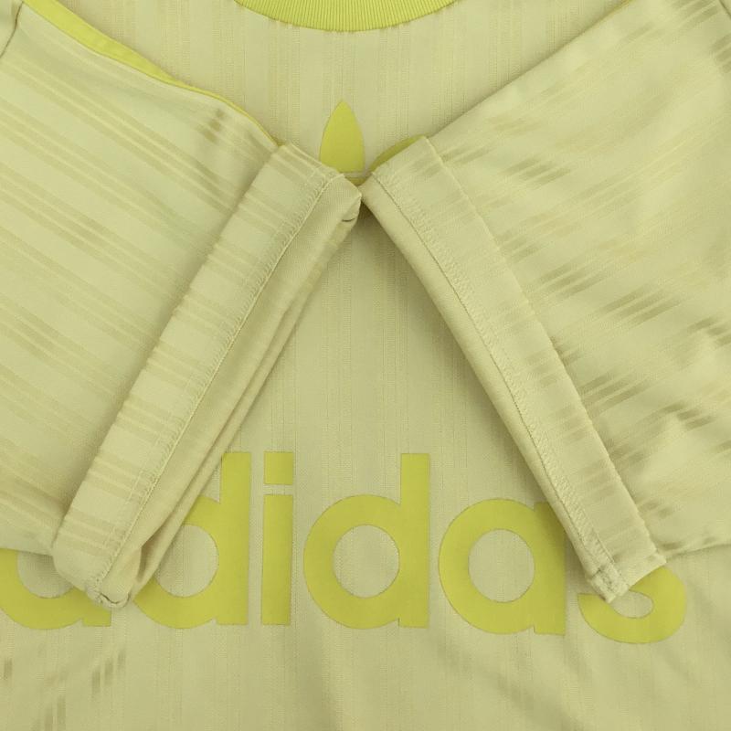 アディダス adidas Tシャツ 半袖 JP1026 XL ロゴ、文字 黄 / イエロー /  メンズ USED 古着 中古 10144405